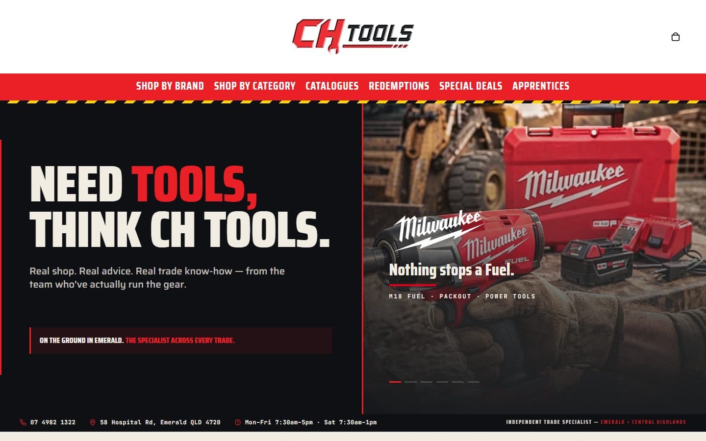 Homepage of CH Tools, chtools.com.au, captured September 2026