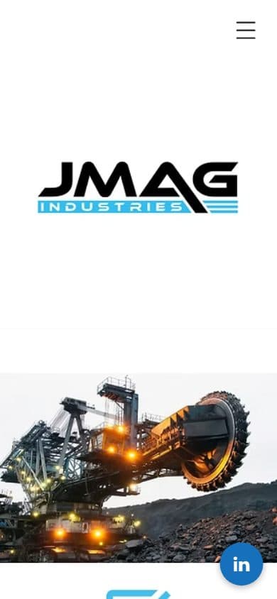 Homepage of JMAG Industries, jmagindustries.com.au on a phone, captured September 2026